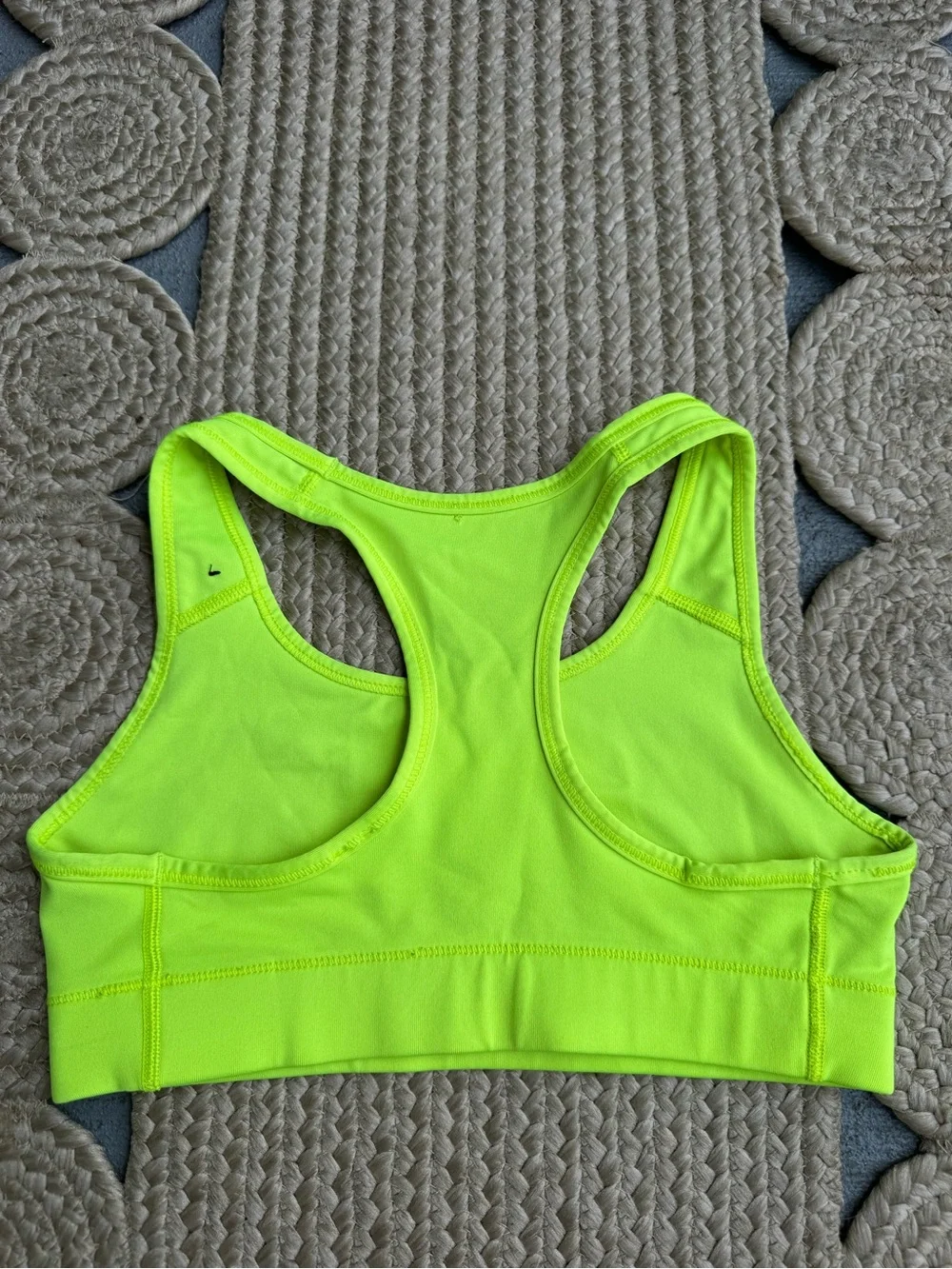 Nike Neon Yellow Green Dri-FIT Athletic Sports Bra Size XS